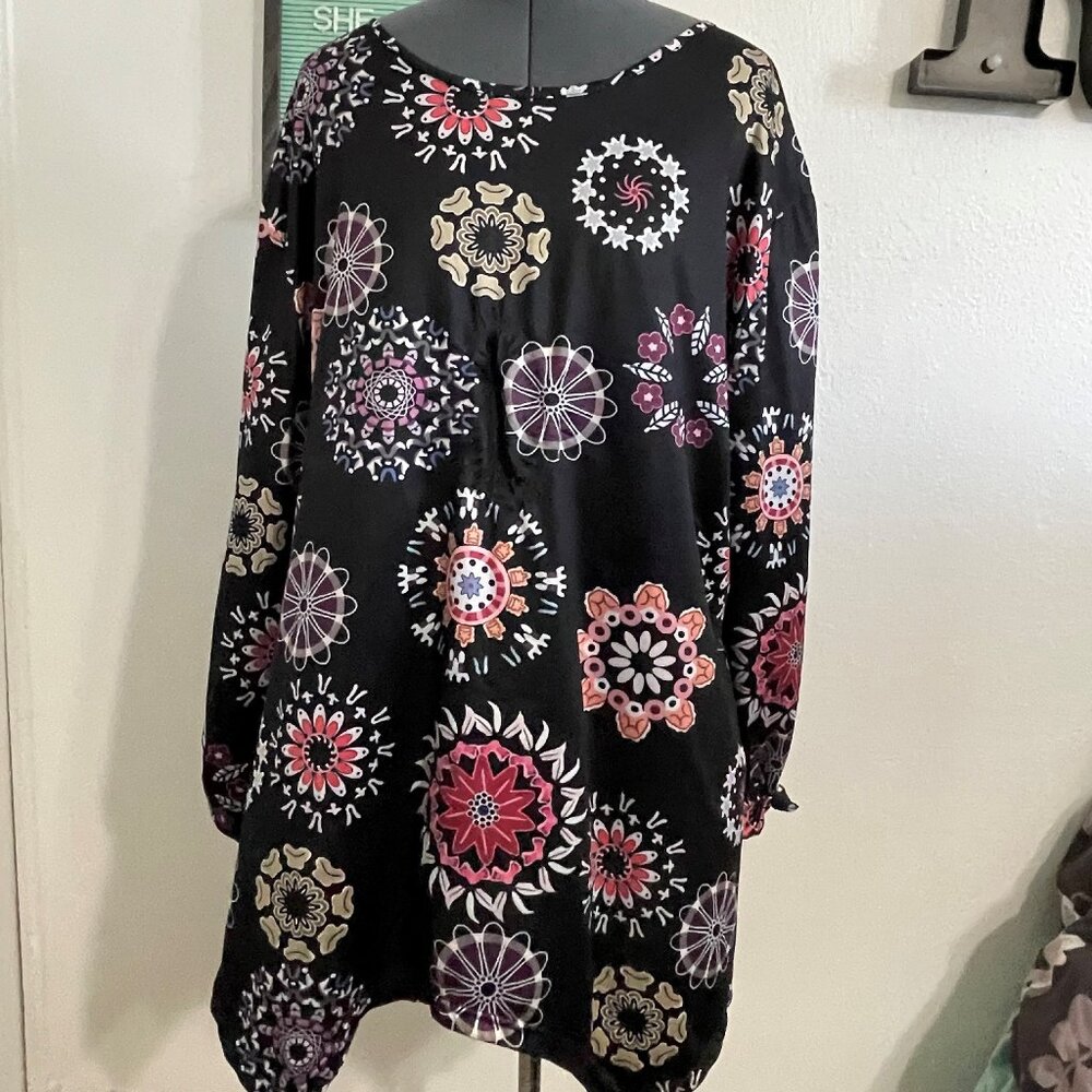 Black Floral Blouse